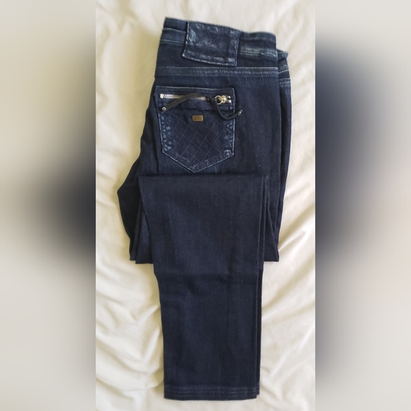 Vintage Miss Sixty Collection from Y2K era dark denim skinny jeans Size 28 US - Picture 3 of 8